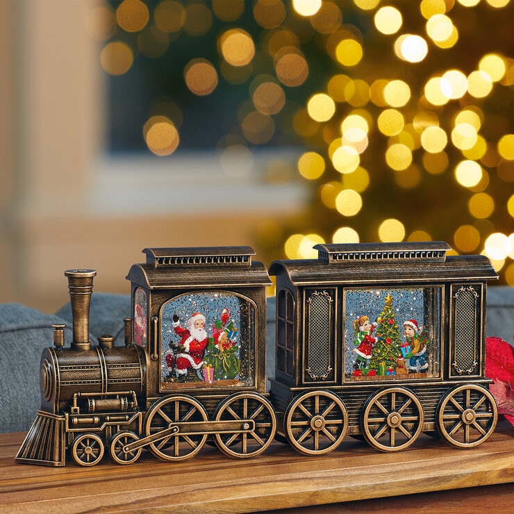 Tren Navideño con Nieve y Luces LED, Varios Modelos — Imagen 1 de 2