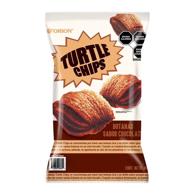 Orion Turtle Chips Botanas Sabor Chocolate 481 g — Imagen 1 de 2