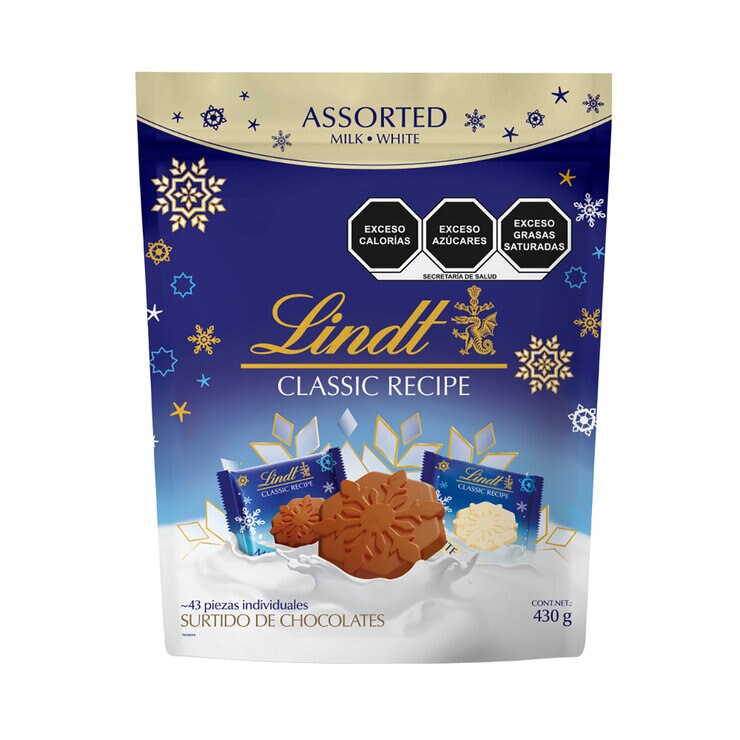 Lindt Surtido de Chocolate con Leche y Blanco 430 g — Imagen 1 de 3