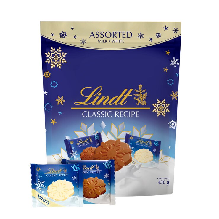 Lindt Surtido de Chocolate con Leche y Blanco 430 g — Imagen 2 de 3