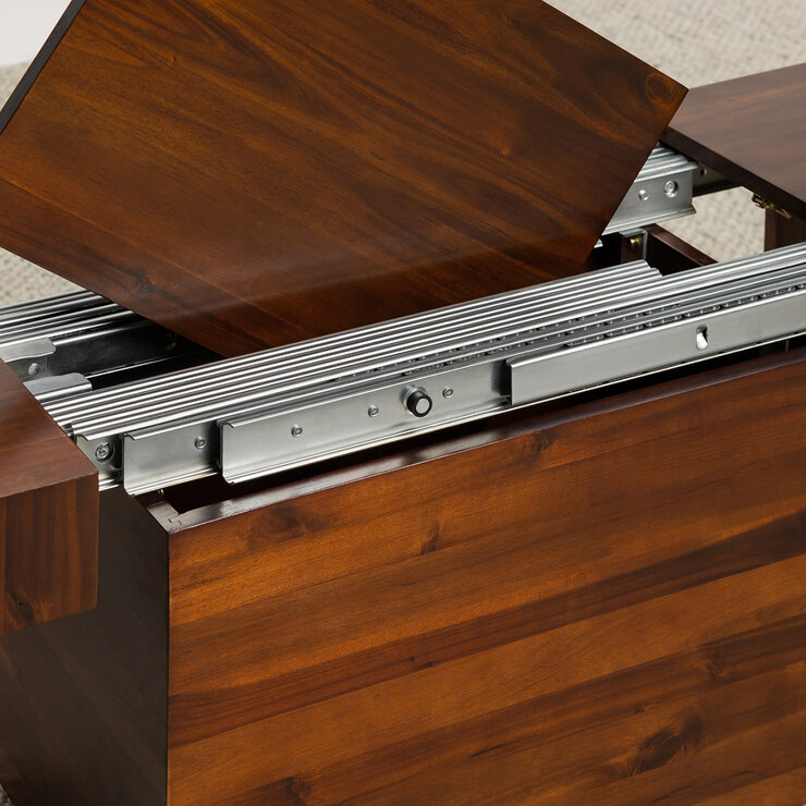 Transformer Table, Set de Comedor Expandible, Capacidad de hasta 12 Personas, 100% Madera, Color Cereza — Imagen 4 de 4