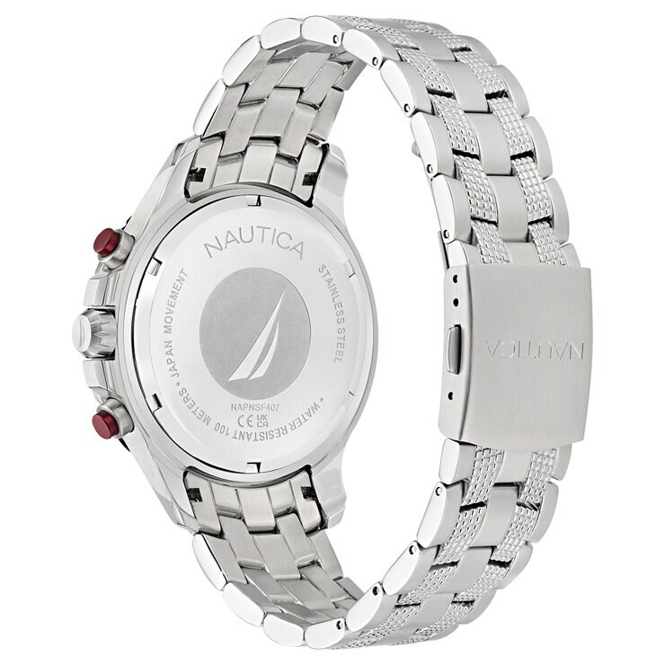 Box Set Reloj Nautica NST Brazalete Plata y Correa Azul NAPNSF407 — Imagen 4 de 4
