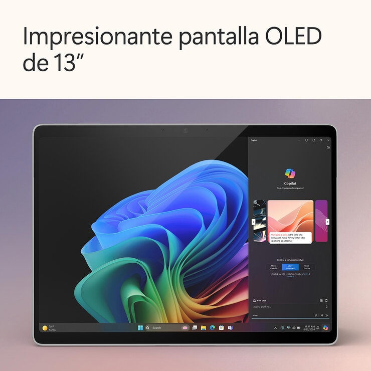 Microsoft Surface Pro Copilot+PC 13" OLED Snapdragon X Elite 16GB 512GB SSD + Teclado — Imagen 2 de 4