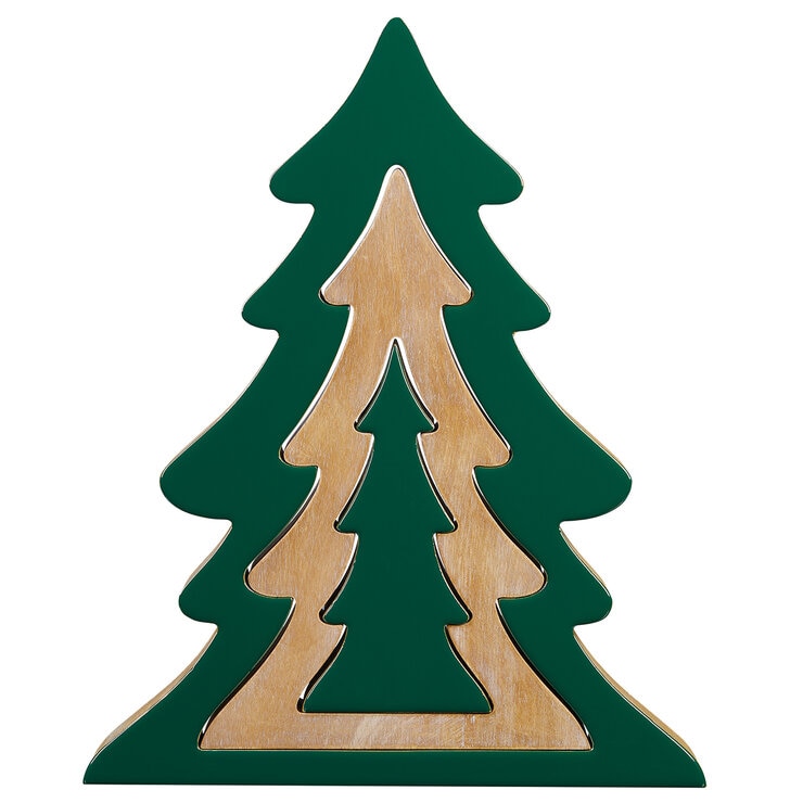 Árboles de Madera Encajables Verdes — Imagen 4 de 4