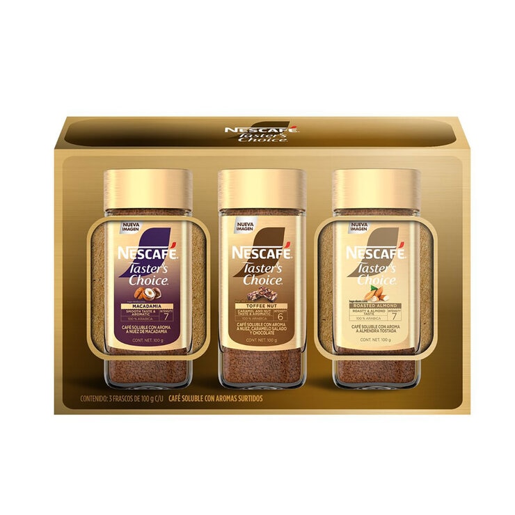Taster's Choice Café Soluble Sabores Surtidos 3 pzs de 100 g — Imagen 1 de 4