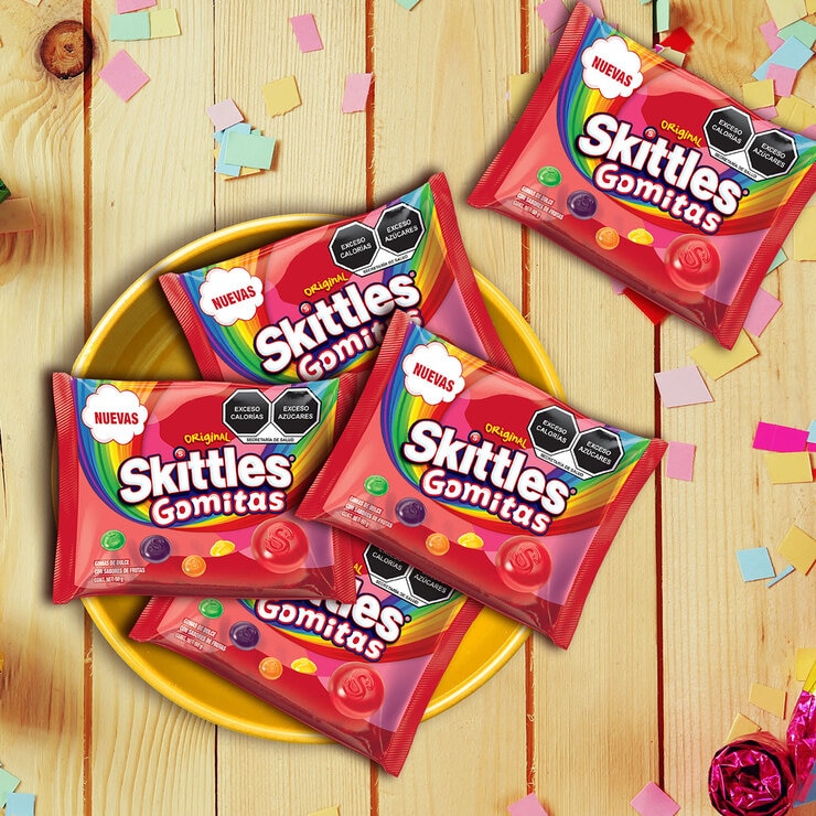 Skittles Gomitas de Dulce Sabores Frutales 10 pzas de 50g — Imagen 2 de 4