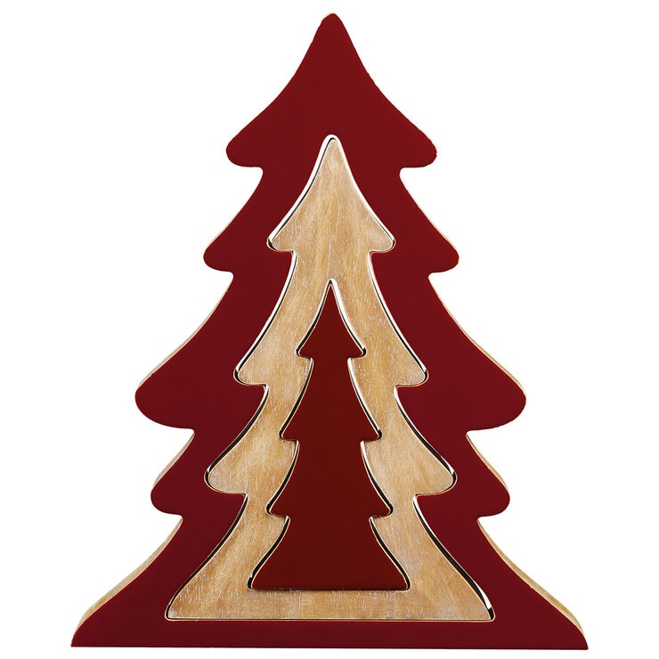 Árboles de Madera Encanjables Rojos — Imagen 2 de 4