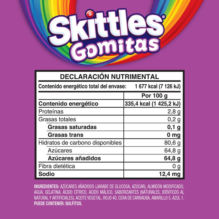 Skittles Gomitas de Dulce Sabor Moras 10 pzas de 50g — Imagen 2 de 4