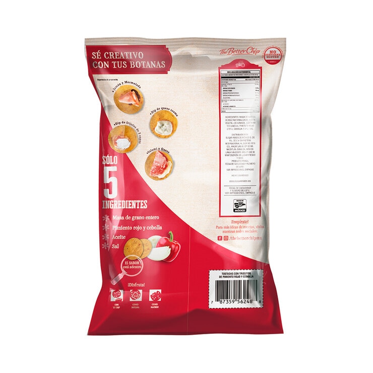 The Better Chip Tostadas con Pimiento Rojo y Cebolla 680 g — Imagen 3 de 4