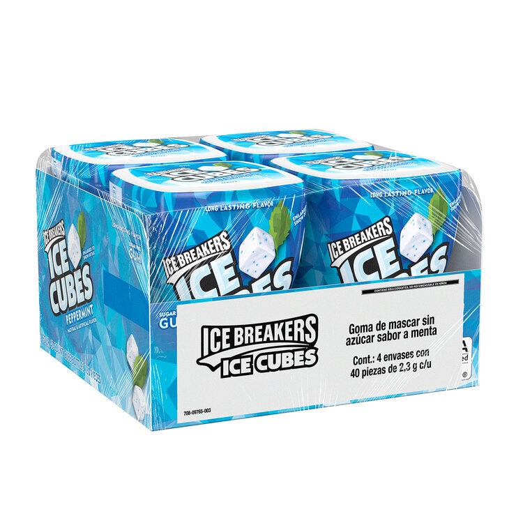 Ice Breakers Ice Cubes Goma de Mascar sin Azúcar Sabor Menta 4/40 pzas — Imagen 2 de 3