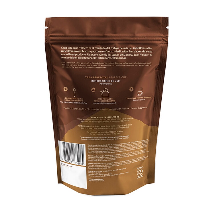 Juan Valdez Café Soluble Liofilizado 250 g — Imagen 2 de 4