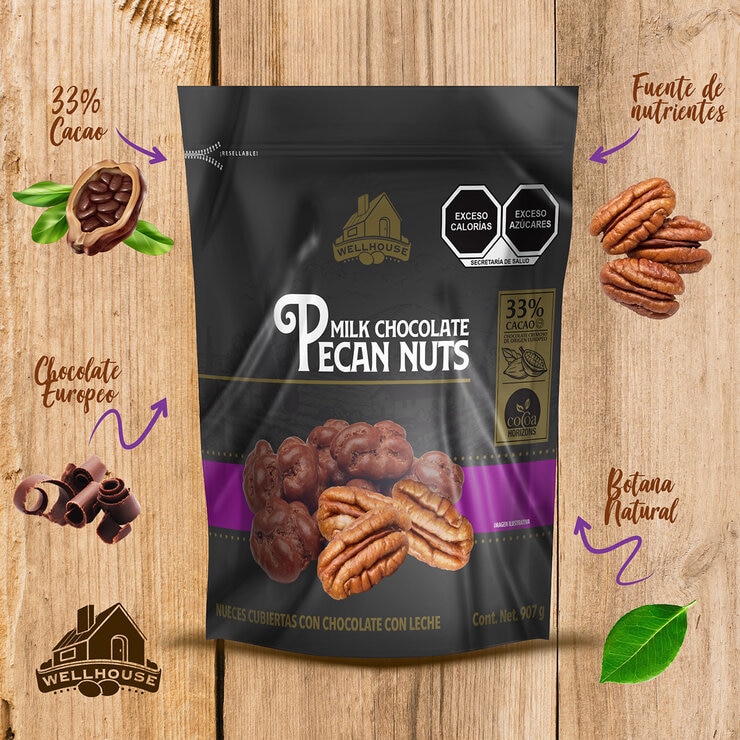 Wellhouse Nueces Cubiertas con Chocolate 907 g — Imagen 3 de 4