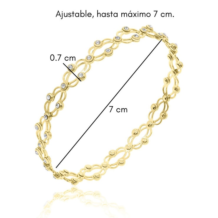 Mayfer, Anilo/Pulsera Plata .925, Color Dorado — Imagen 3 de 4