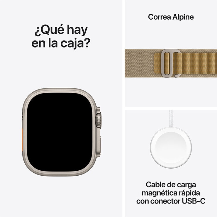 Apple Watch Ultra 2 (GPS + Cellular) Caja de titanio natural 49mm con Correa Loop Alpine Canela M — Imagen 2 de 4