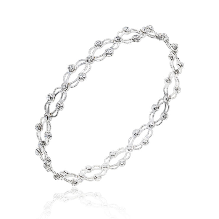 Mayfer, Anilo/Pulsera Plata .925, Color Blanco — Imagen 2 de 4
