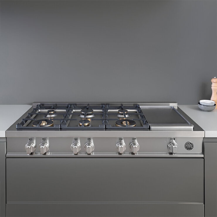Bertazzoni Parrilla de Gas 48" 6 Quemadores y Plancha — Imagen 2 de 4