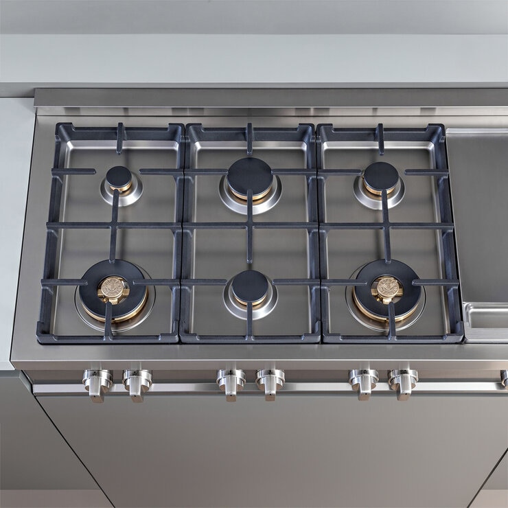 Bertazzoni Parrilla de Gas 48" 6 Quemadores y Plancha — Imagen 3 de 4