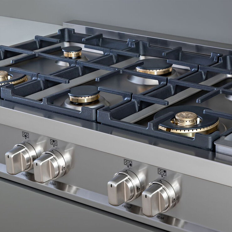 Bertazzoni Parrilla de Gas 48" 6 Quemadores y Plancha — Imagen 4 de 4