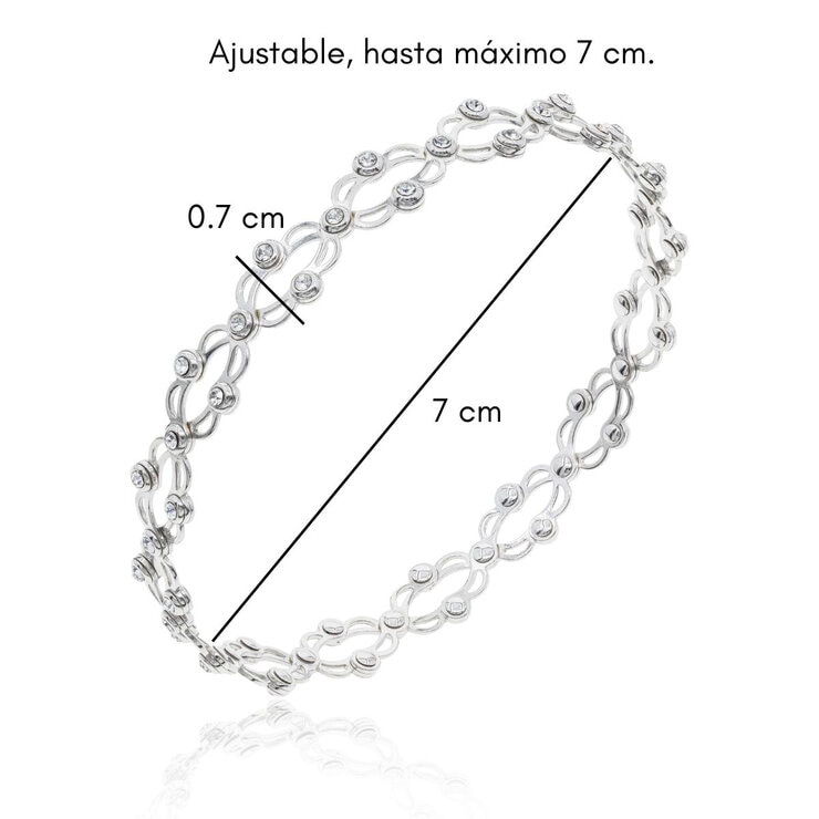 Mayfer, Anilo/Pulsera Plata .925, Color Blanco — Imagen 4 de 4