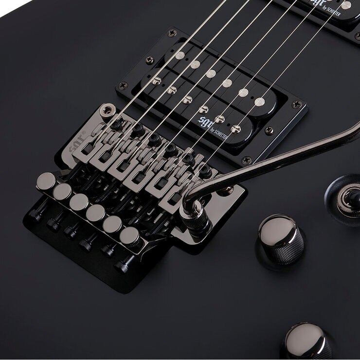 SGR By Schecter Guitarra Eléctrica C-1 FR Negro Satinado — Imagen 2 de 4