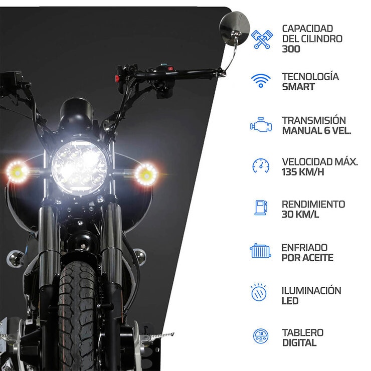 Vento Motocicleta Thunderstar 300cc Negro — Imagen 4 de 4