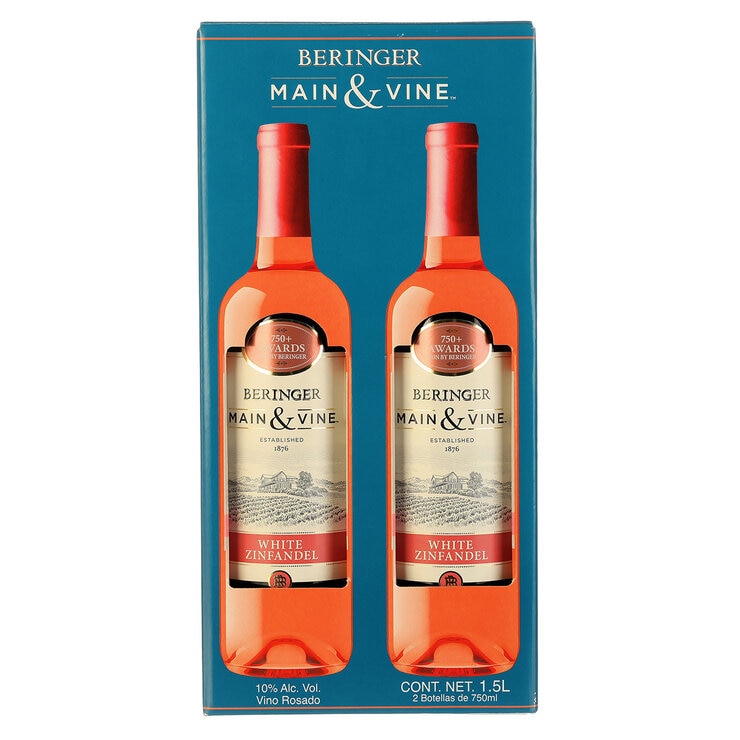 Vino Rosado Beringer White Zinfandel 2/750 ml — Imagen 1 de 2