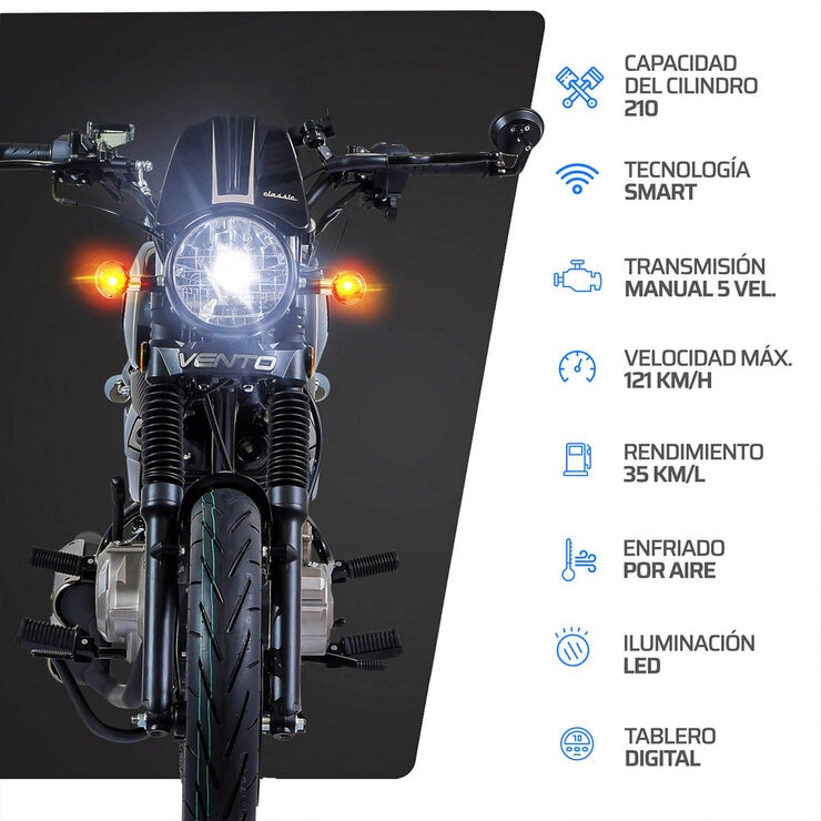 Vento Motocicleta Thriller 210cc Negro — Imagen 2 de 4