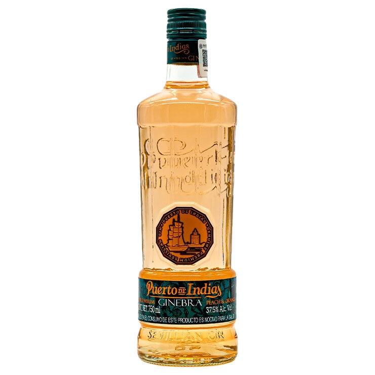 Ginebra Puerto de Indias Peach & Orange 750 ml — Imagen 1 de 3