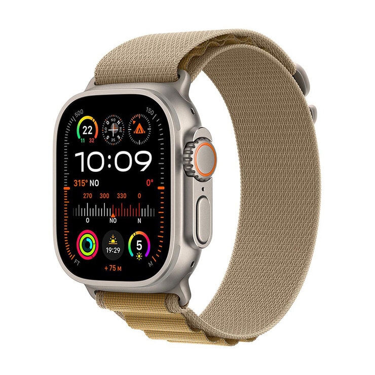 Apple Watch Ultra 2 (GPS + Cellular) Caja de titanio natural 49mm con Correa Loop Alpine Canela M — Imagen 1 de 4