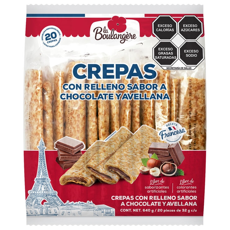 La Boulangere Crepas con Relleno Sabor a Chocolate y Avellana 640 g — Imagen 1 de 3