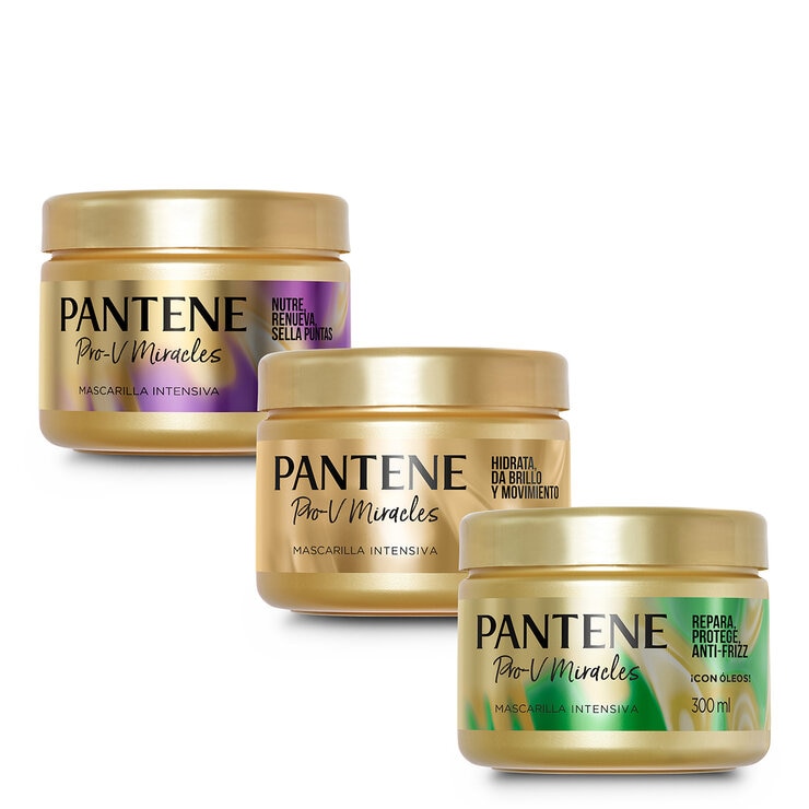 Pantene Mascarillas Capilares 3 pzas de 300 ml c/u — Imagen 1 de 4