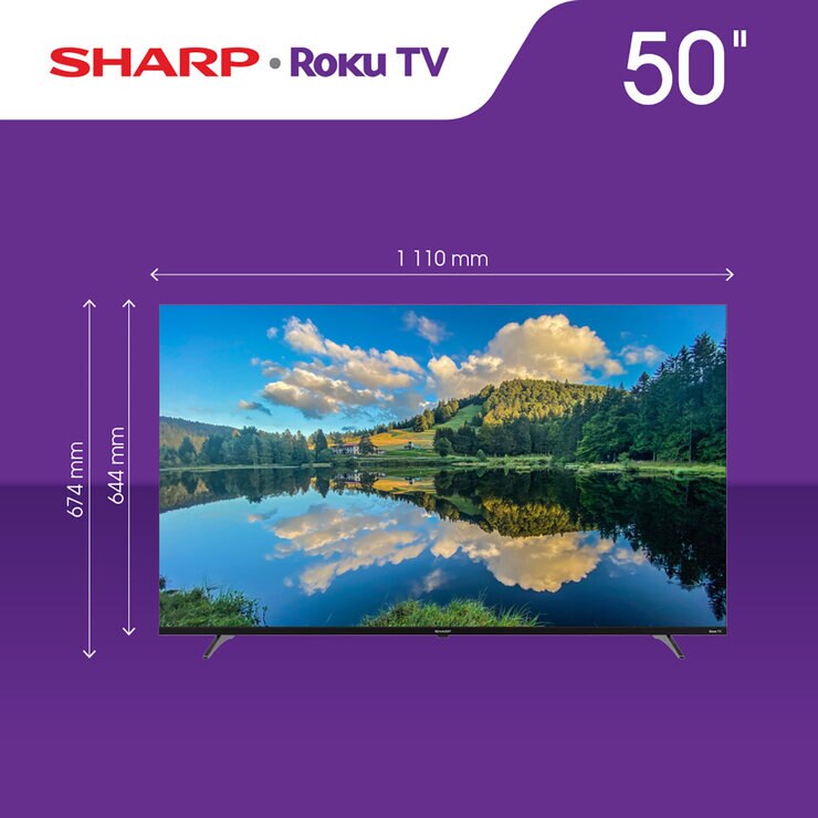Sharp Pantalla 50" 4K UHD Roku TV — Imagen 3 de 3