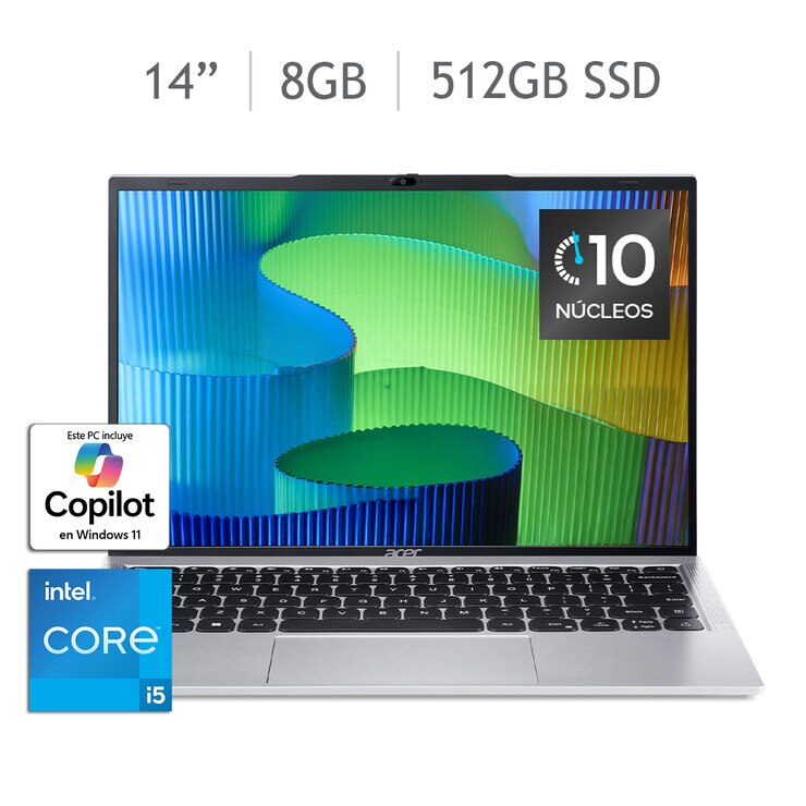 ACER Aspire Lite 14 Laptop 14" Full HD+ Intel Core i5 8GB 512GB SSD — Imagen 1 de 4