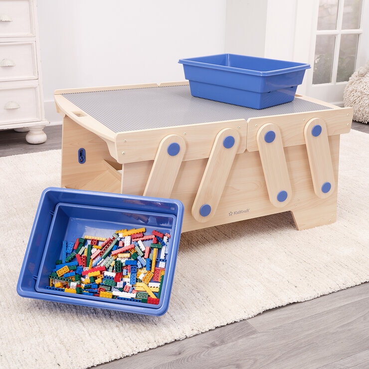 Mega Mesa de Madera para Jugar y Guardar Bloques de Construcción — Imagen 3 de 4