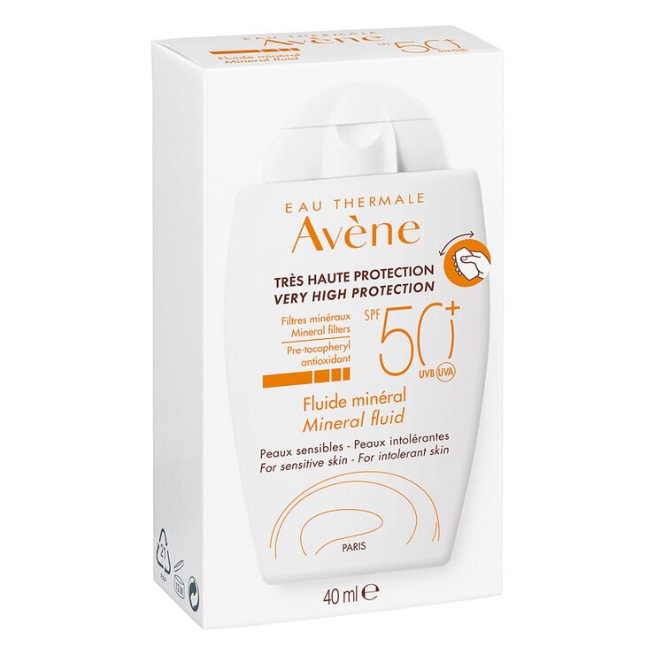 Avène Fluido Mineral sin Color FPS 50+ 40 ml