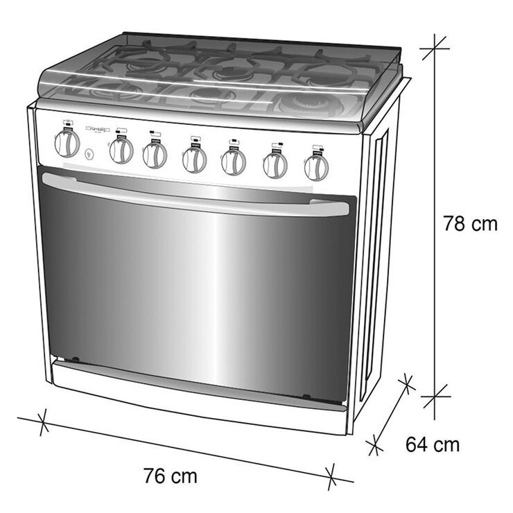 Koblenz Estufa de Gas 6 Quemadores — Imagen 2 de 4