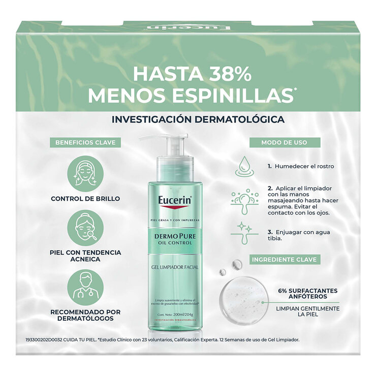 Eucerin Dermo Pure 2 pzas 400 ml + gel Limpieza 75 ml  — Imagen 4 de 4
