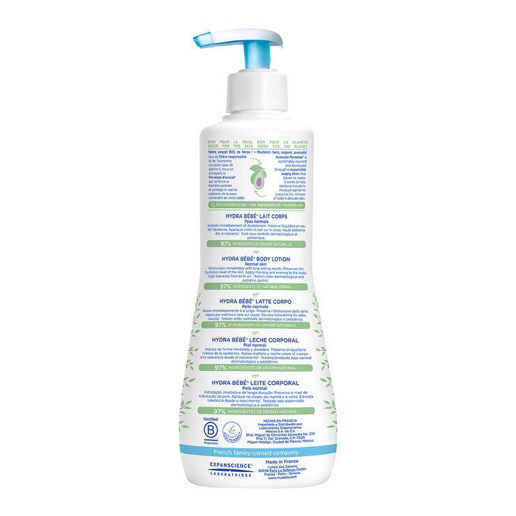 Mustela Hydra Bebé Loción Corporal 500 ml — Imagen 3 de 4