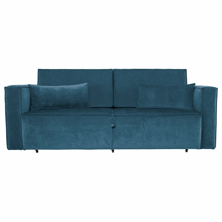 Violanti, Sofá Cama De 3 Plazas Con Brazos, Color Turquesa — Imagen 4 de 4