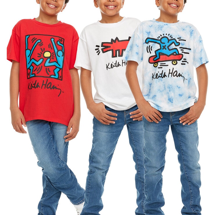 Keith Haring Playera para Niños o Niñas 3 piezas Varias Tallas y Colores — Imagen 1 de 3