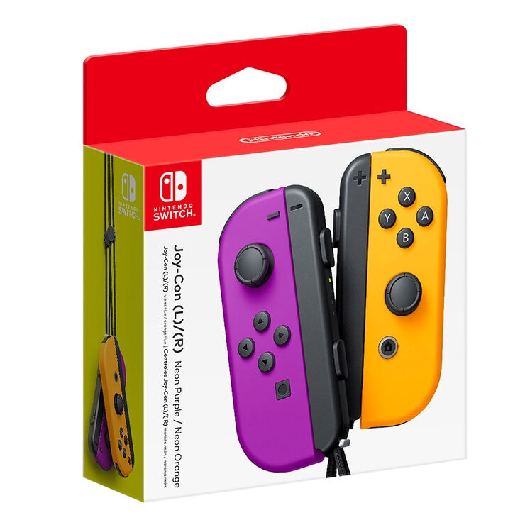 Nintendo Switch Joy-Con L/R Neon Morado y Naranja — Imagen 1 de 3