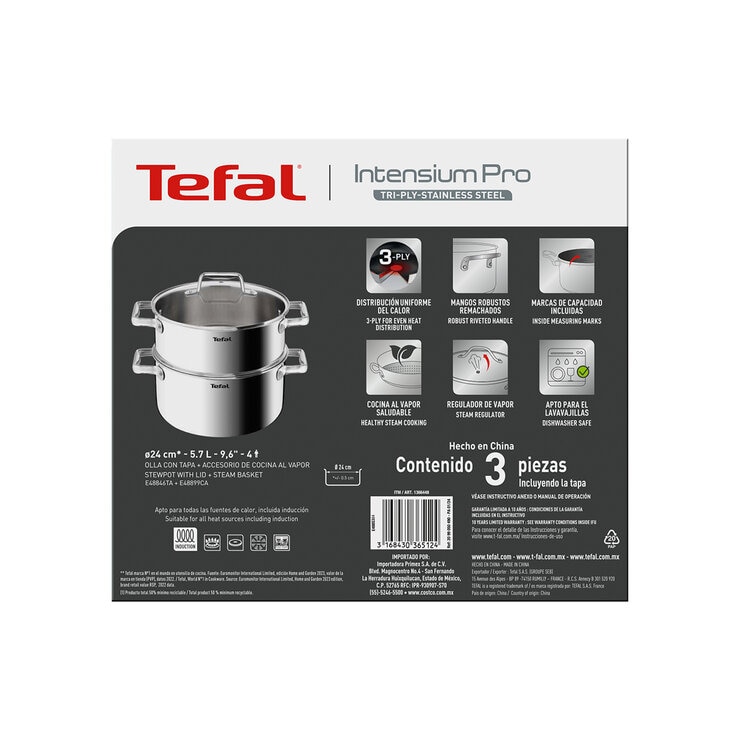 Tefal Set de Cocina de 3 Piezas de Acero Inoxidable Tri-capa — Imagen 2 de 4