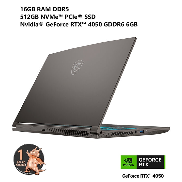 MSI Thin Gaming A15 Laptop 15.6" Full HD AMD Ryzen 5 16GB 512GB SSD + Mochila — Imagen 3 de 4