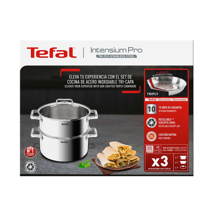 Tefal Set de Cocina de 3 Piezas de Acero Inoxidable Tri-capa — Imagen 4 de 4