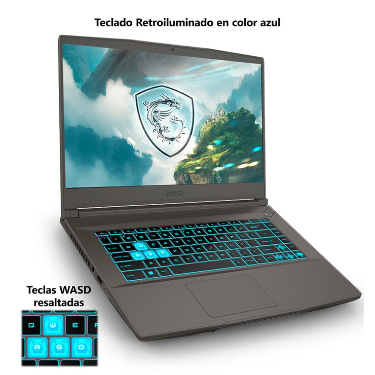 MSI Thin Gaming A15 Laptop 15.6" Full HD AMD Ryzen 5 16GB 512GB SSD + Mochila — Imagen 4 de 4
