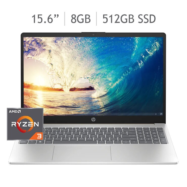 HP 15-fc0043la Laptop 15.6" Full HD AMD Ryzen 3 8GB 512GB SSD — Imagen 1 de 4