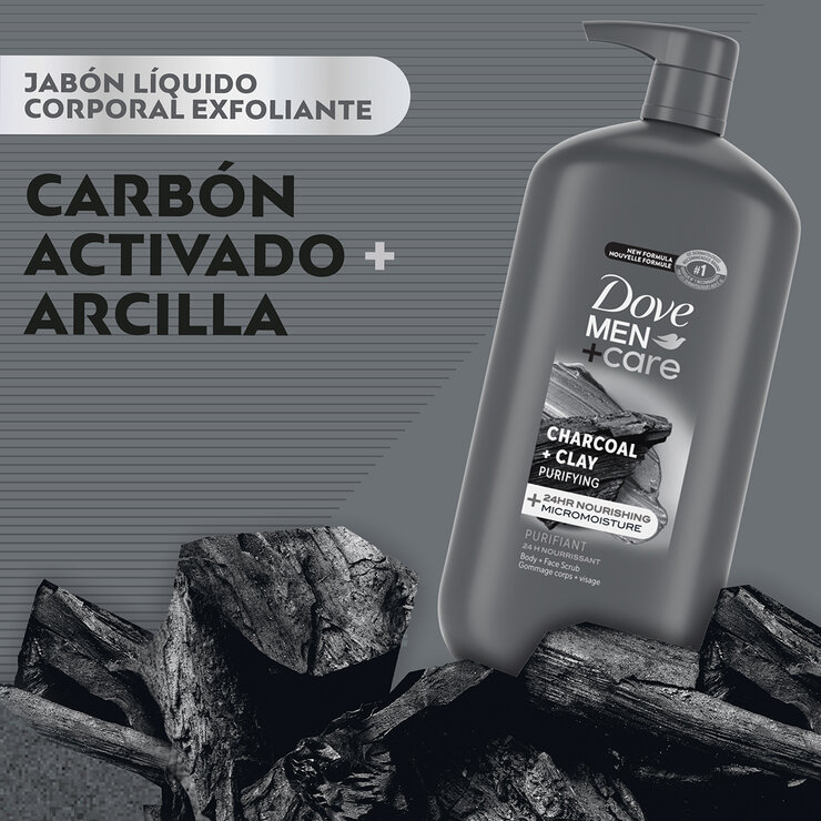 Dove Men Jabón Corporal y Facial Líquido Exfoliante 887 ml — Imagen 2 de 4