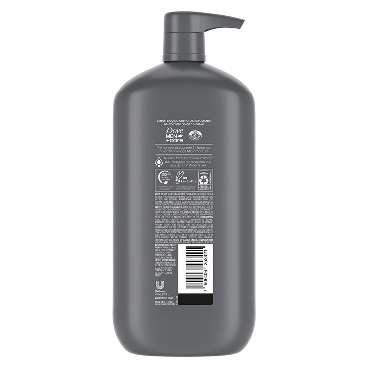 Dove Men Jabón Corporal y Facial Líquido Exfoliante 887 ml — Imagen 3 de 4