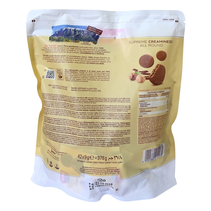 Loacker Tortina Mini Galletas Cubiertas de Chocolate 378 g — Imagen 4 de 4