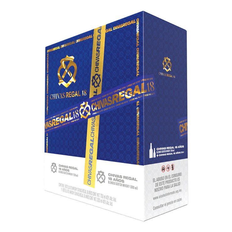Whisky Chivas Regal 18 Años 750ml + 200 ml — Imagen 2 de 3